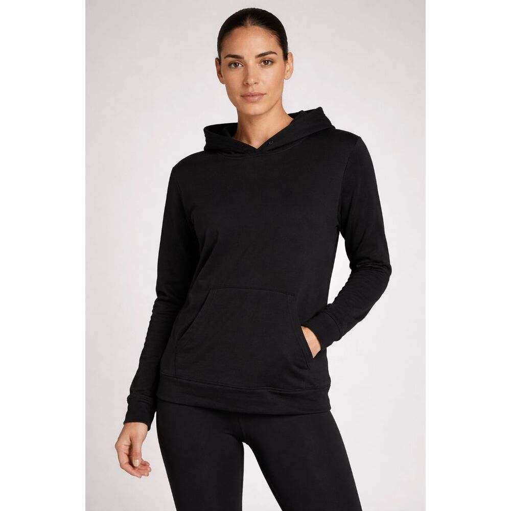 Gaiam Women's Bliss Balance LS Pullover Hoodie Black Size S